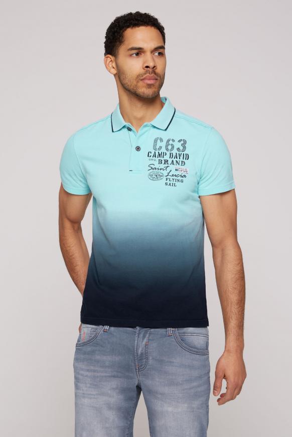 Polo tričko z piké s barevným přechodem a artworky loga 