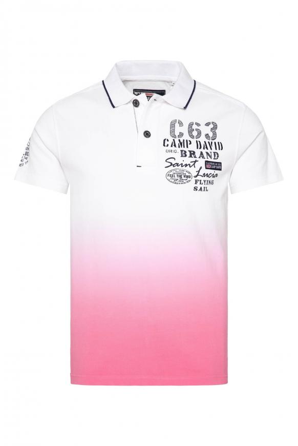 Polo tričko z piké s barevným přechodem a artworky loga 